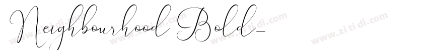 Neighbourhood Bold字体转换